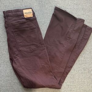 Hollister Women’s Dark Brown Bootcut Jeans with slit